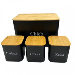 BREAD BOX WITH SET OF KITCHEN CONTAINERS 2615